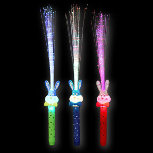 042-112 LED GLASFASER Hase Regenbogen